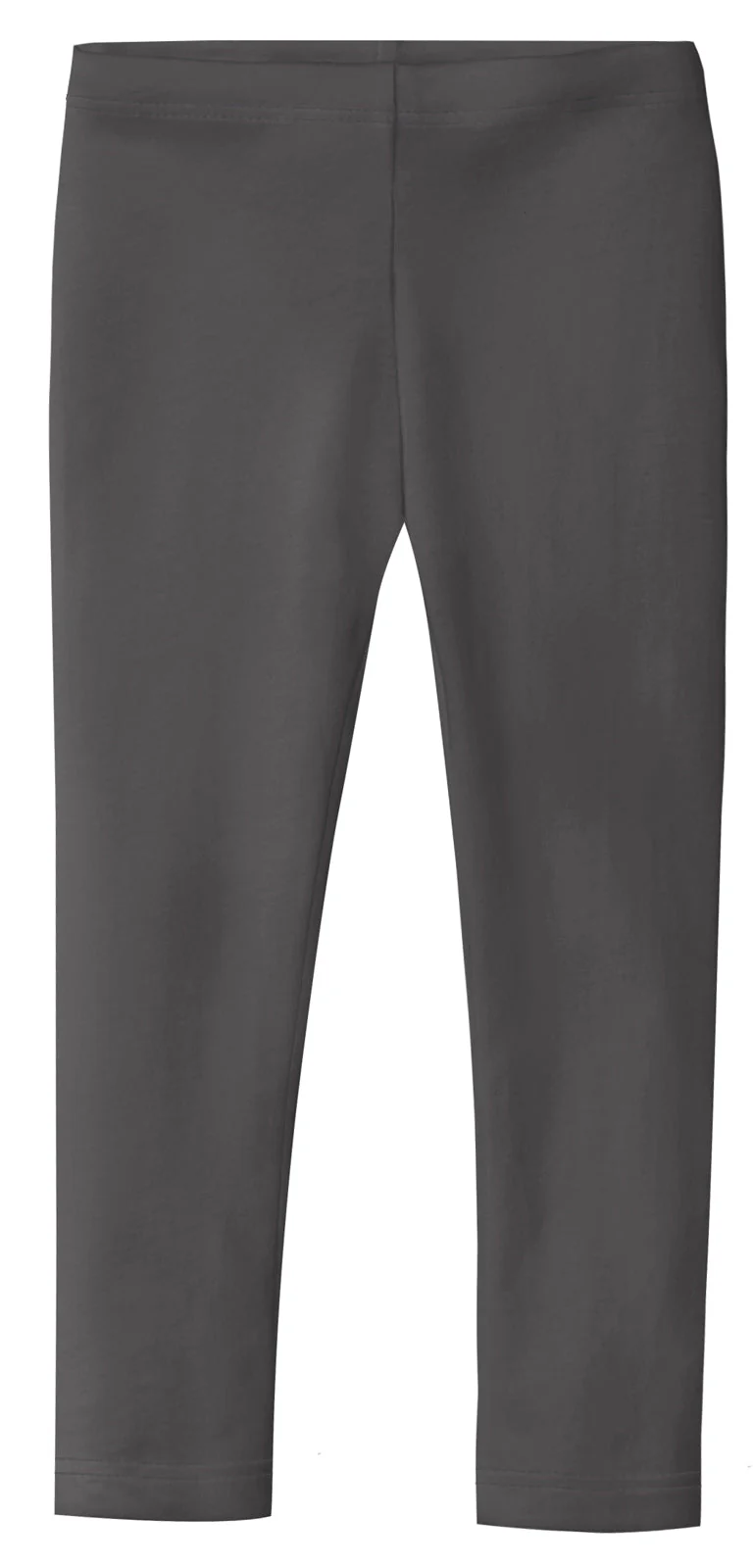 Girls Soft 100% Cotton Solid Colored Leggings | Charcoal - Drispect