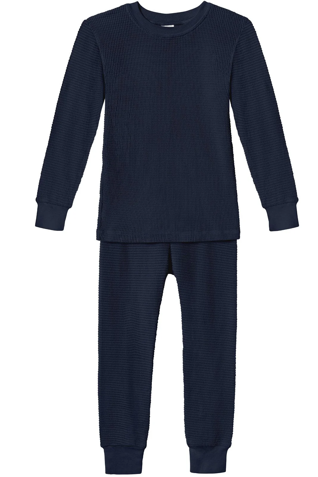 Boys and Girls 100% Cotton Soft & Warm Heavier Thermal Long John Set | Navy - Drispect