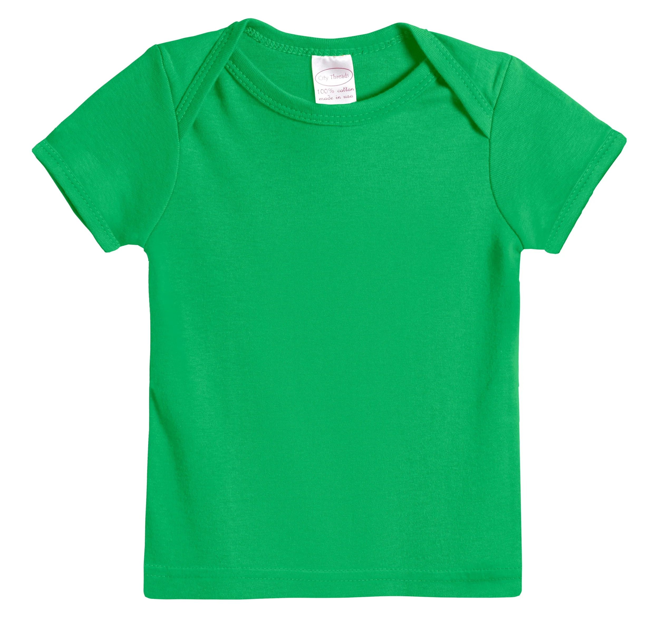 Super-Soft Organic Cotton Baby Rib Short Sleeve Lap Tee| Elf - Drispect
