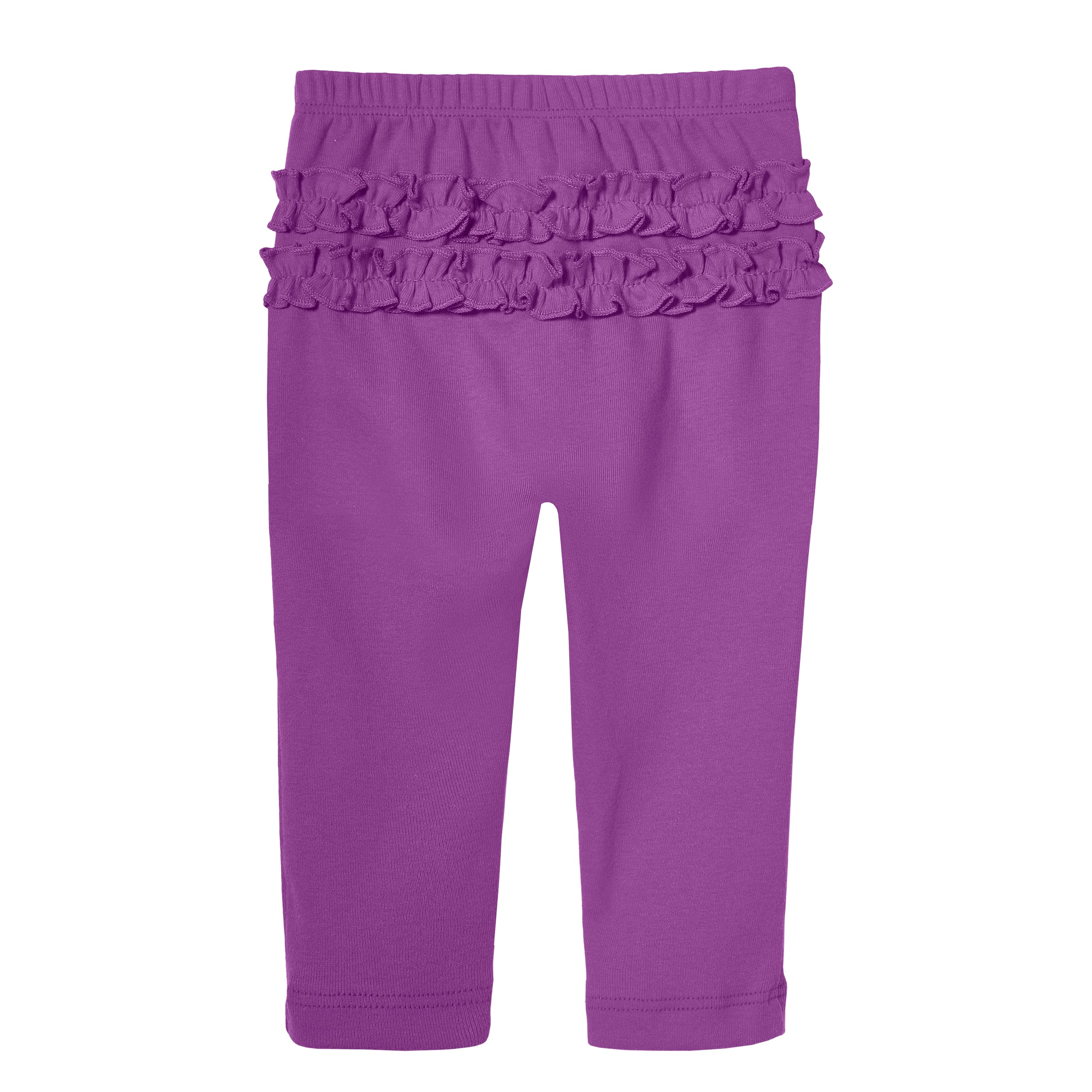 Baby Ruffle Butt Soft Cotton Leggings | Plum - Drispect