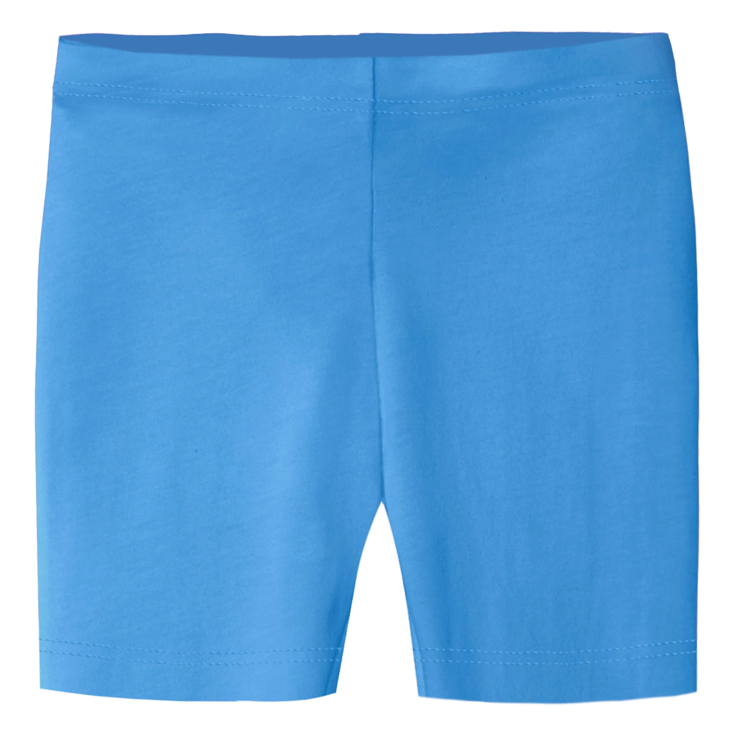 Girls Soft 100% Cotton Bike Shorts | Bright Blue - Drispect