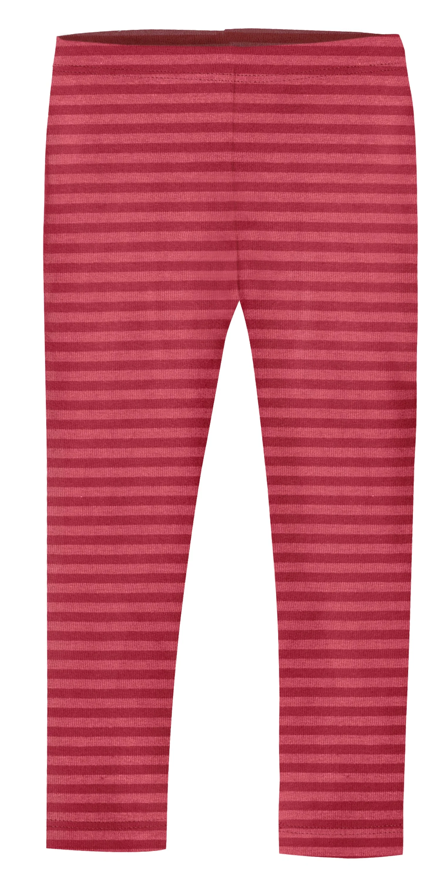 Girls Soft Stripe Leggings  | Red - Drispect