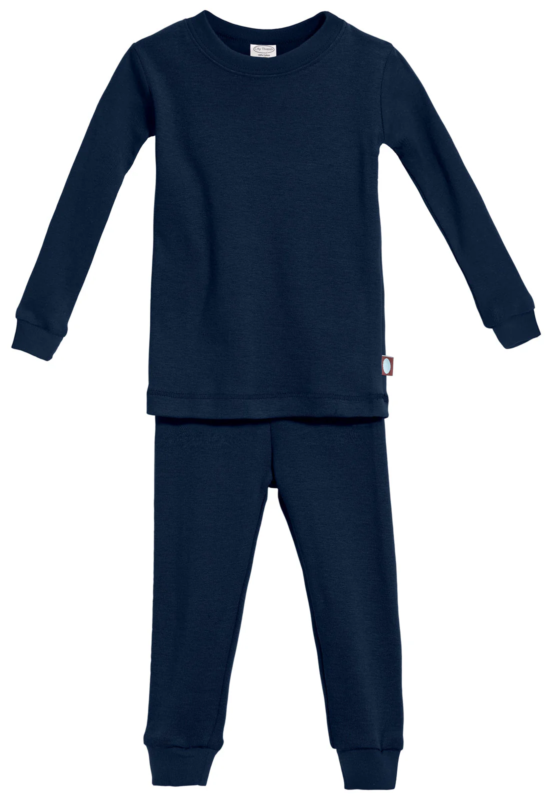 Kid's Organic Cotton Snug Fit Pajama Sets-Seconds| Damage - Navy - Drispect