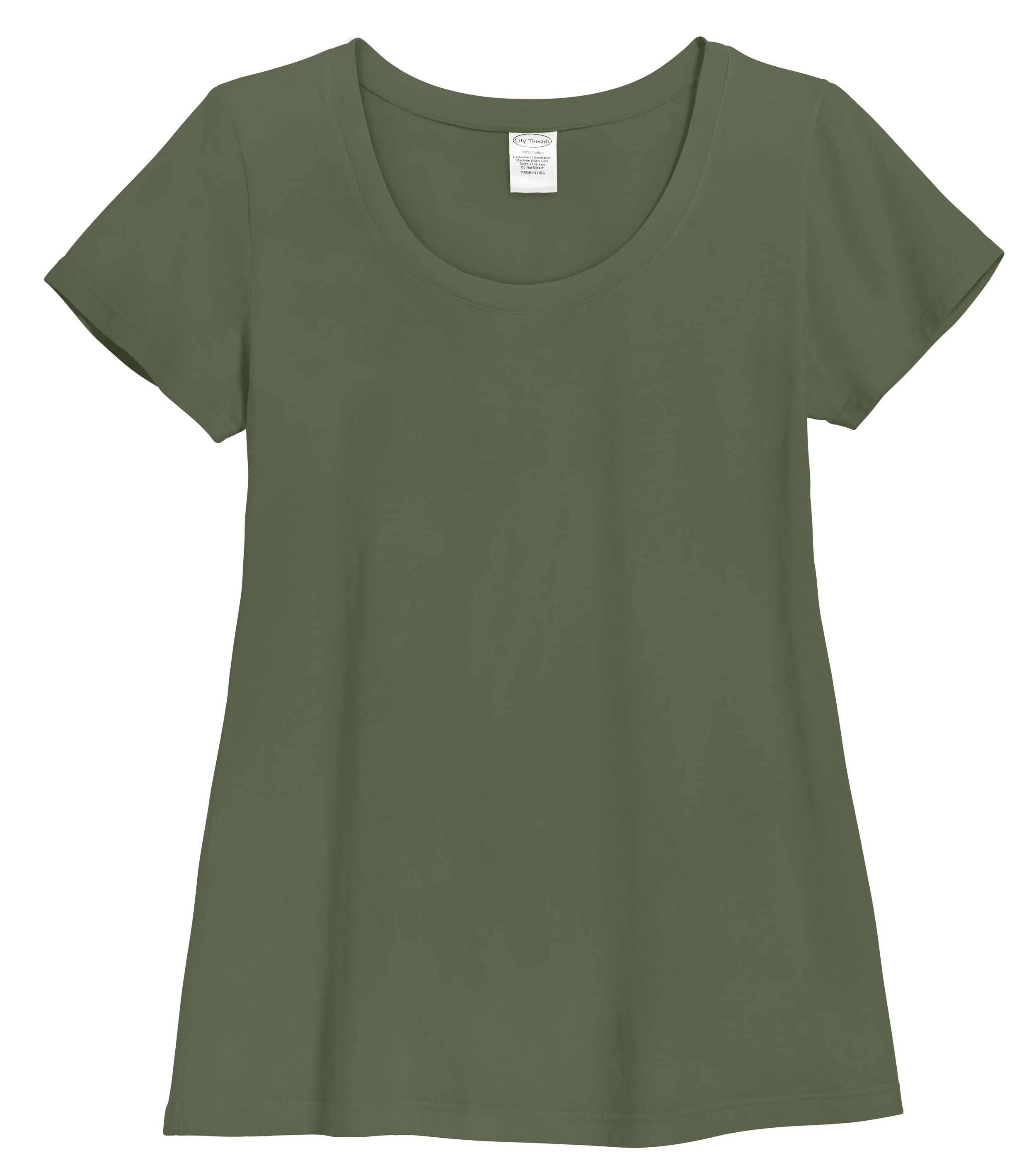 Women's Soft Supima Cotton Short Sleeve Everyday Comfy Crew Tee | Turtle - Drispect