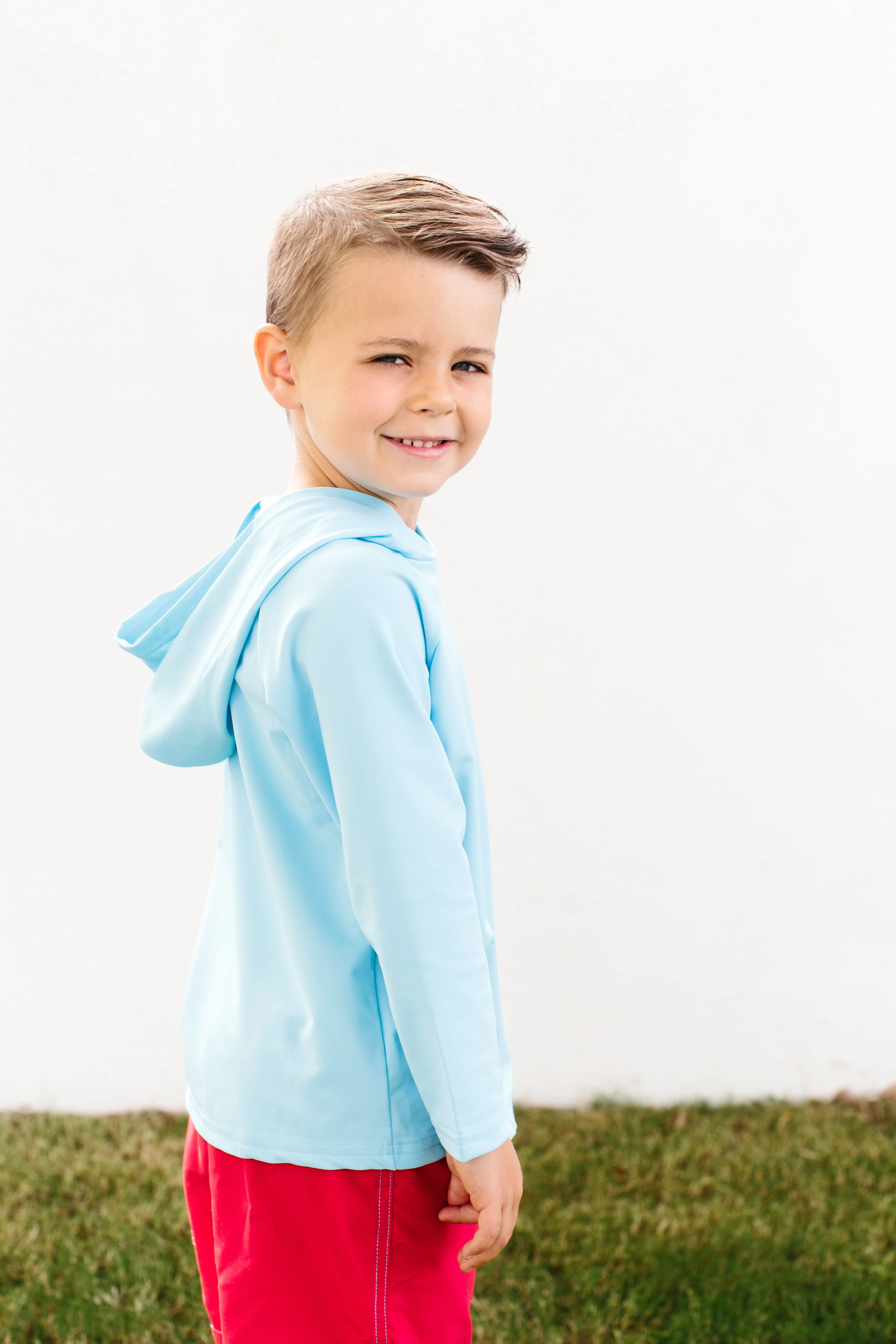 Unisex UPF 50+ Long Sleeve Hooded Rashguard | White - Drispect