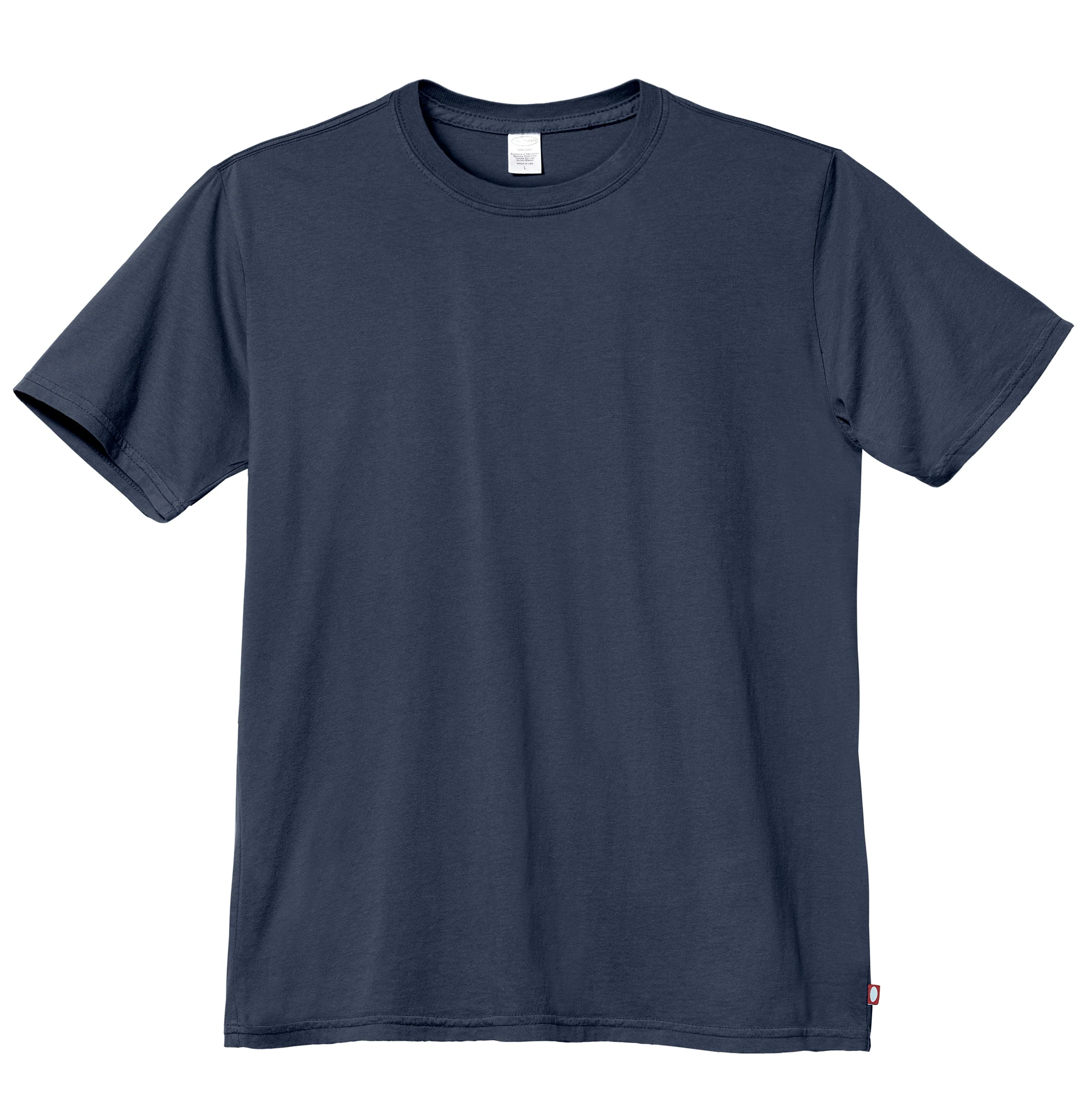Men's Soft Organic Cotton Short Sleeve Crew Tee | Midnight - Drispect