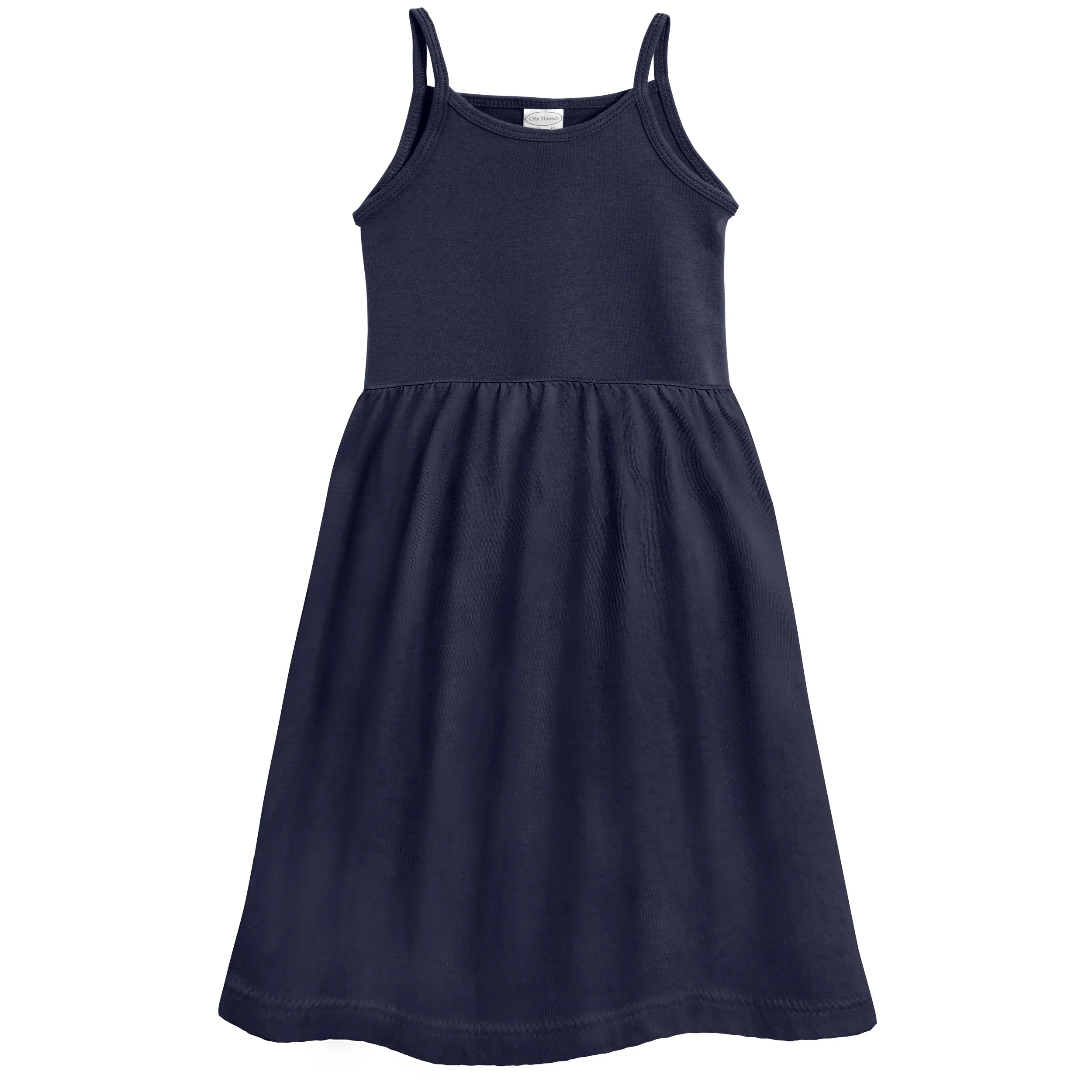 Soft Organic Cotton Empire Camisole Sundress | Navy - Drispect