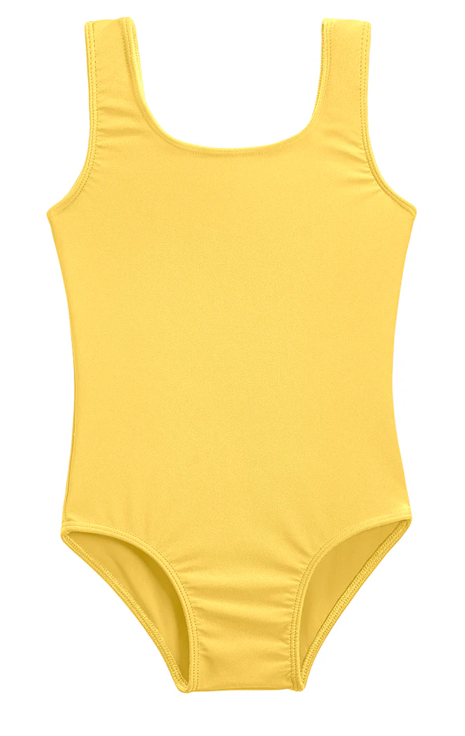 Girls UPF 50+ One Piece Swimsuit | Yellow - Drispect