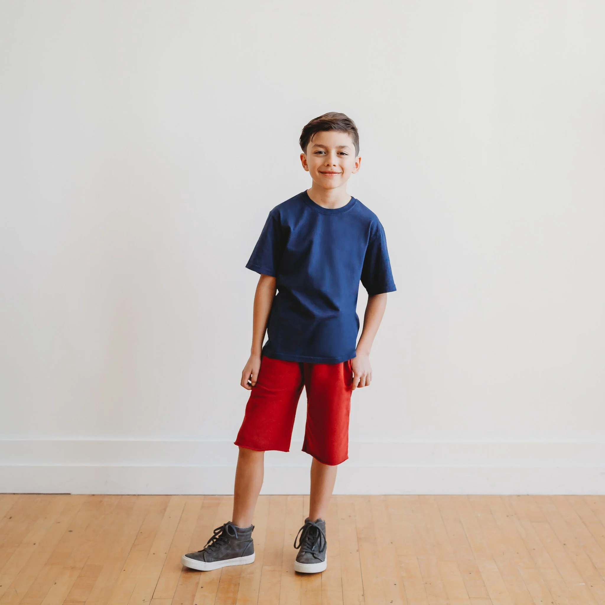 Boys Soft Organic Cotton Jersey Short Sleeve Crew Tee | Elf Green - Drispect