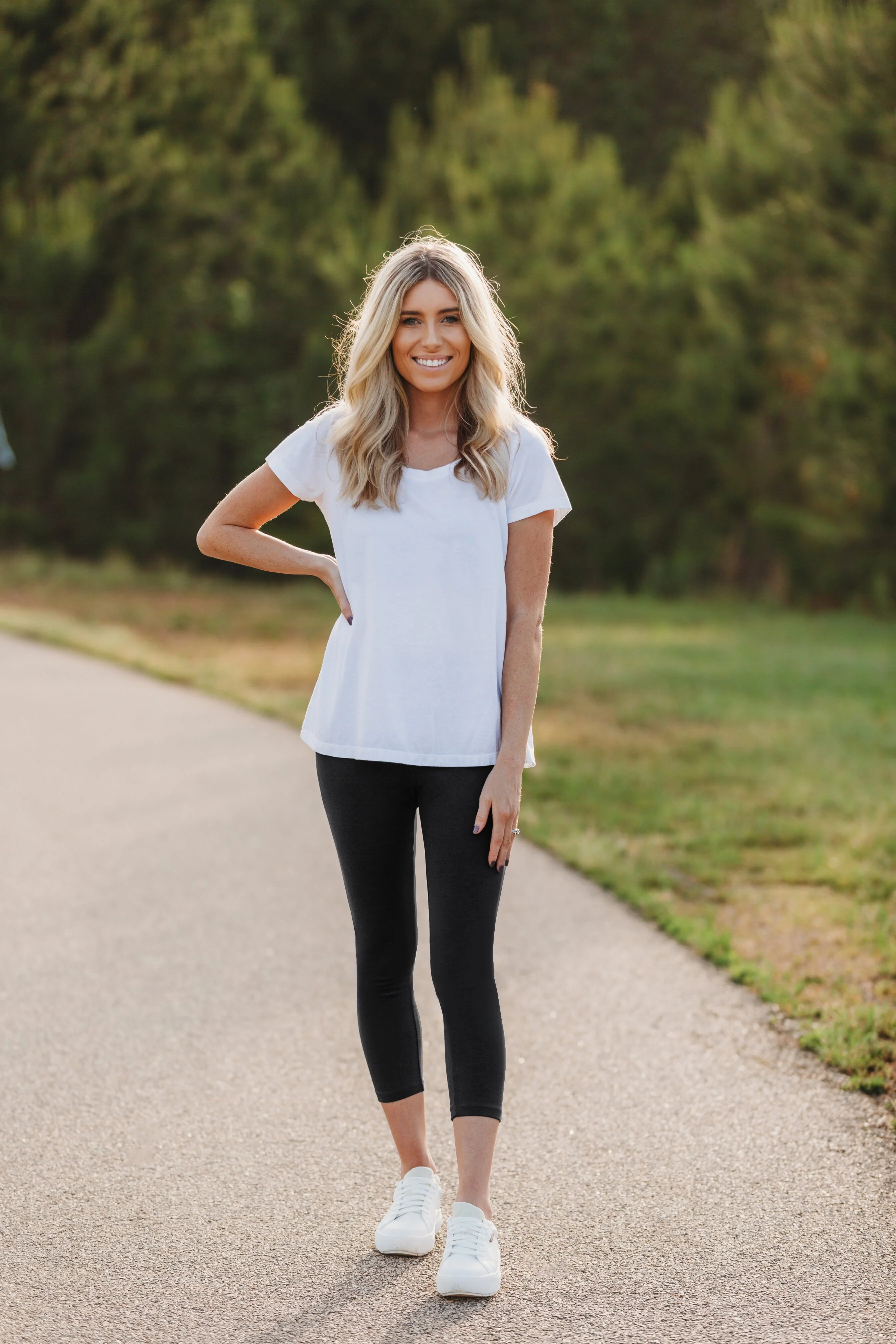 Women's 100% Cotton Soft Capri Leggings | Navy - Drispect