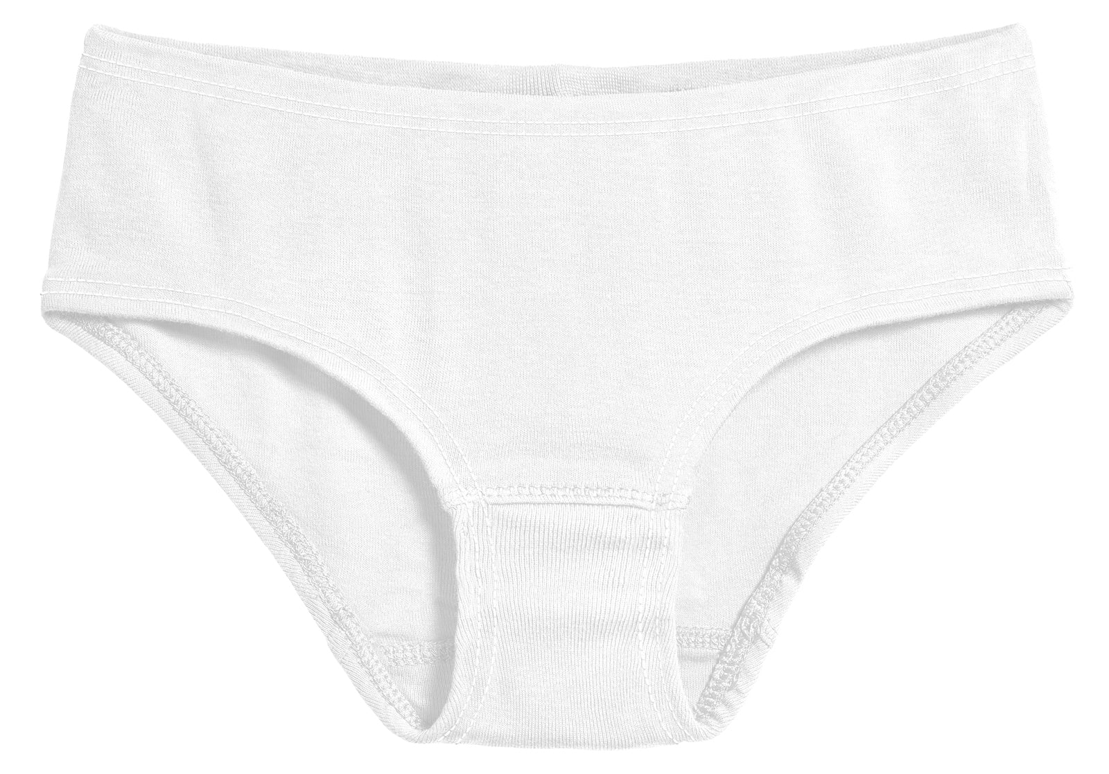 Girls Soft Cotton Brief  | White - Drispect