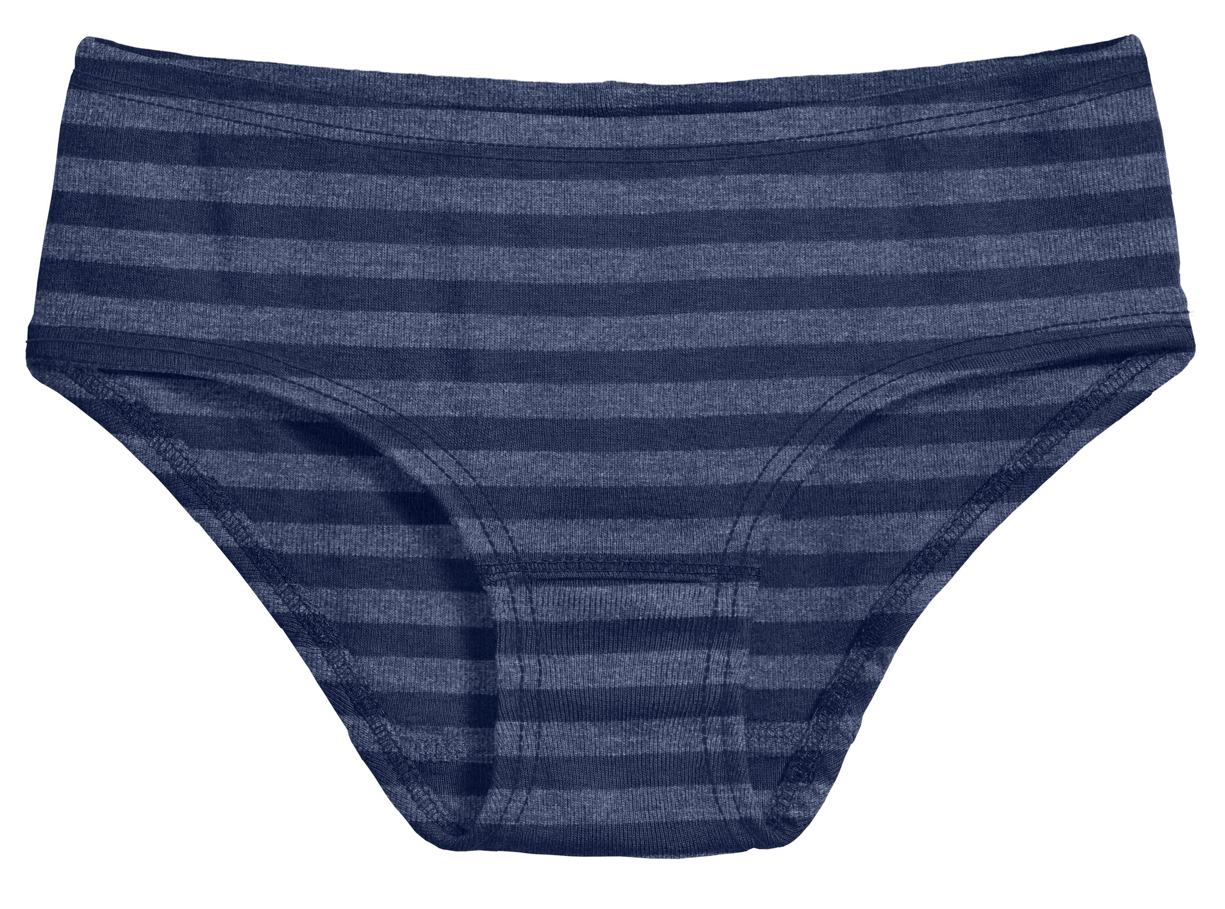 Girls Soft Stripe Brief | Navy - Drispect