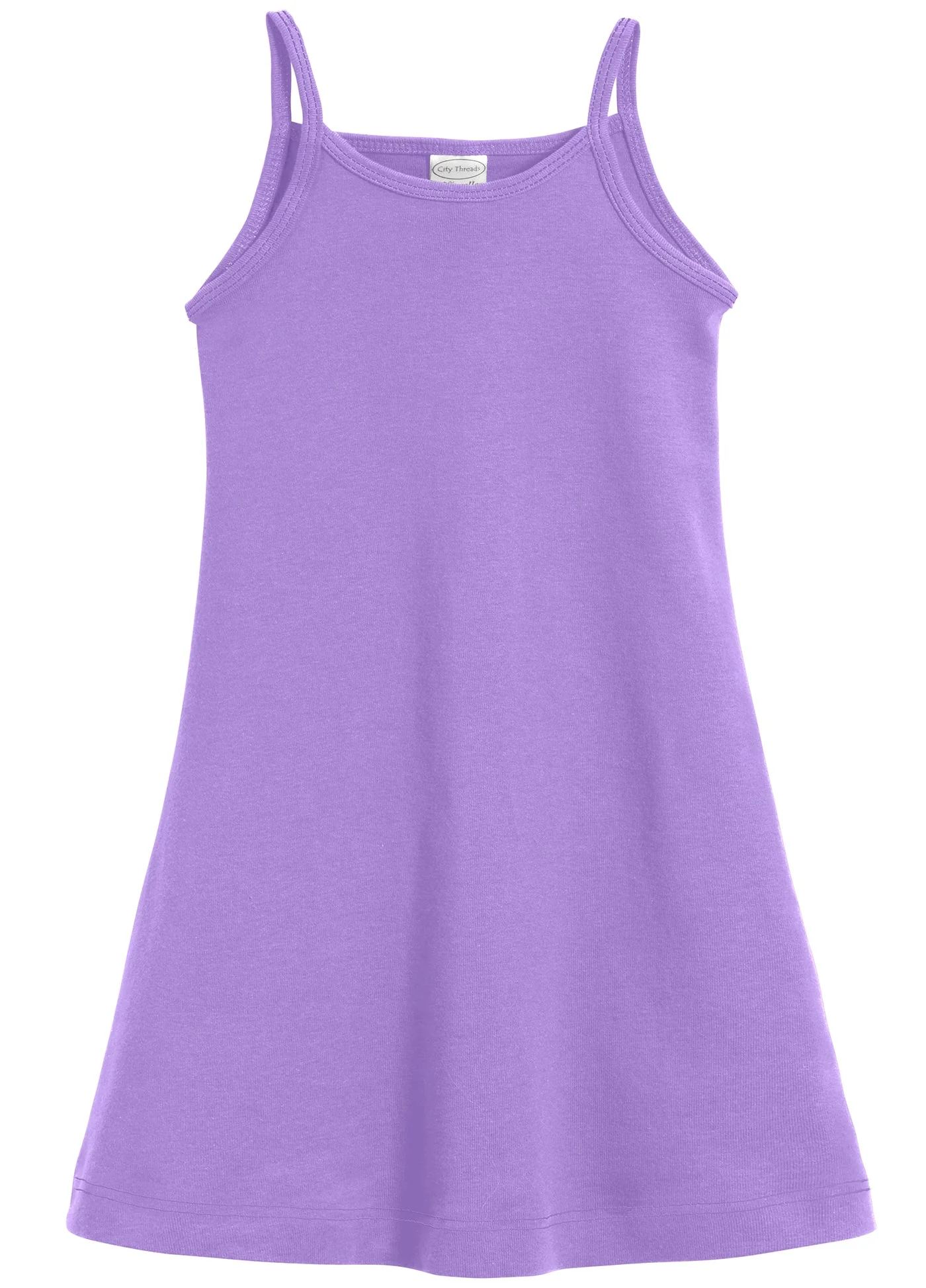 Girls Soft Cotton Camisole Dress  | Deep Purple - Drispect