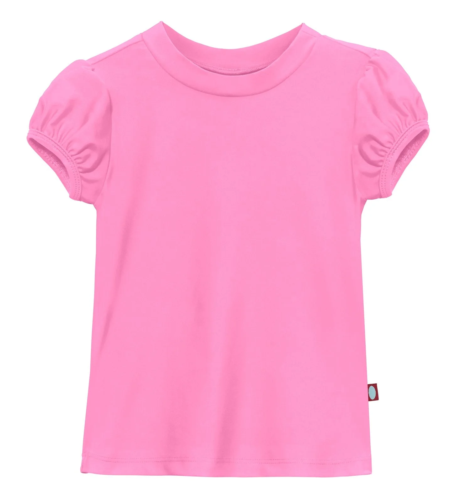 Girls UPF 50+ Puff Sleeve Rashguard | Medium Pink - Drispect