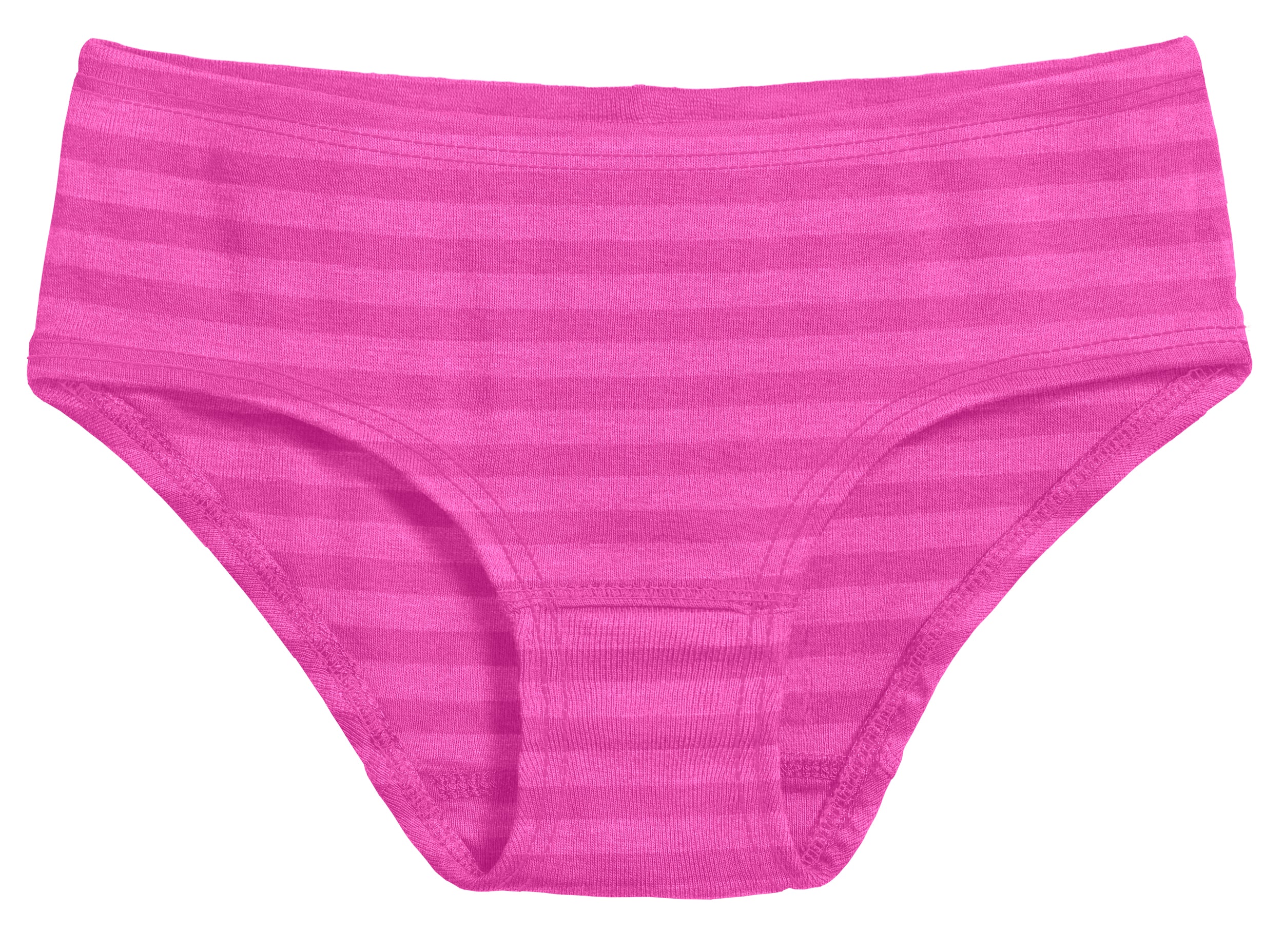 Girls Soft Stripe Brief | Fuchsia - Drispect