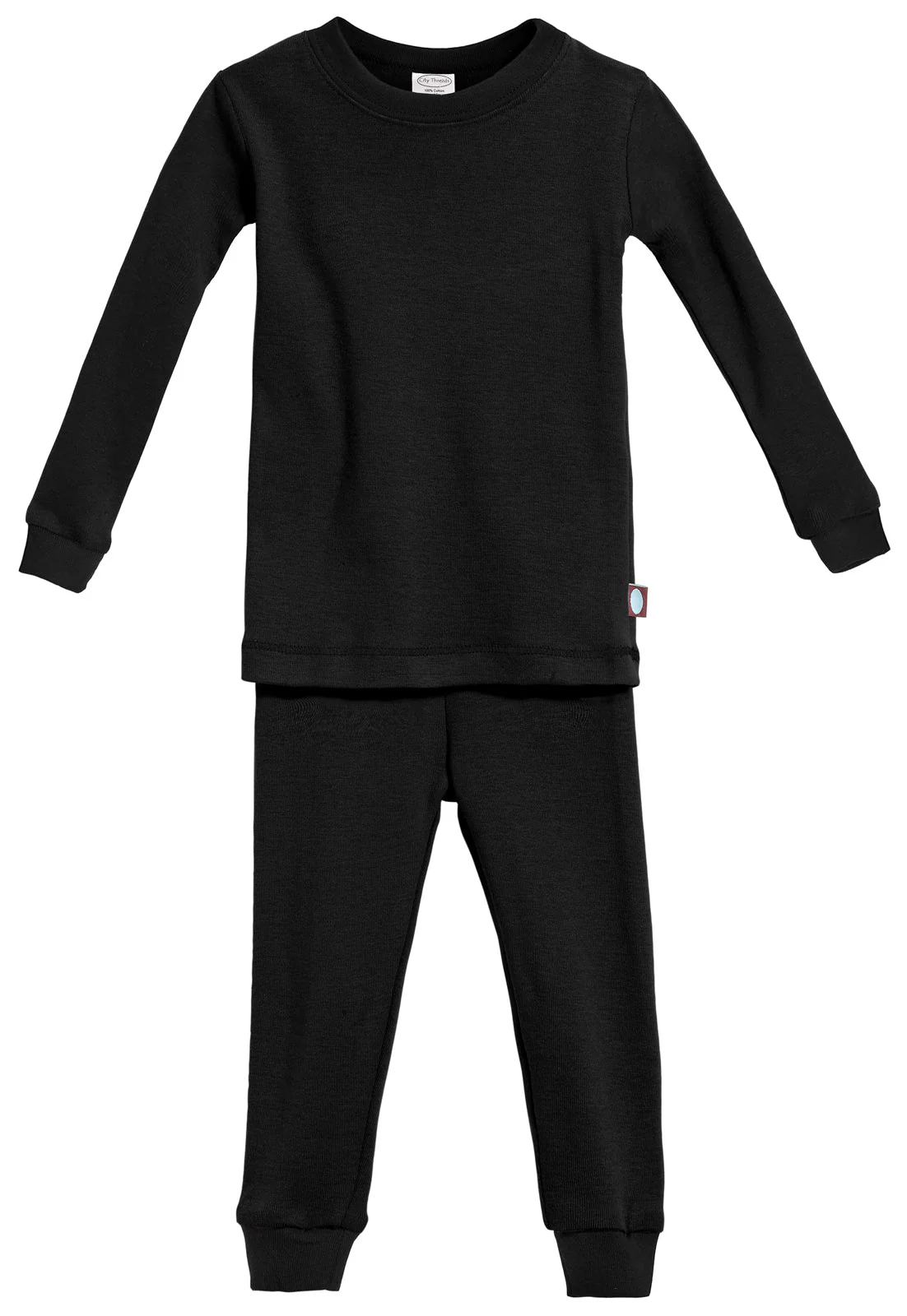 Kid's Organic Cotton Snug Fit Pajama Sets-Seconds| Damage - Black - Drispect