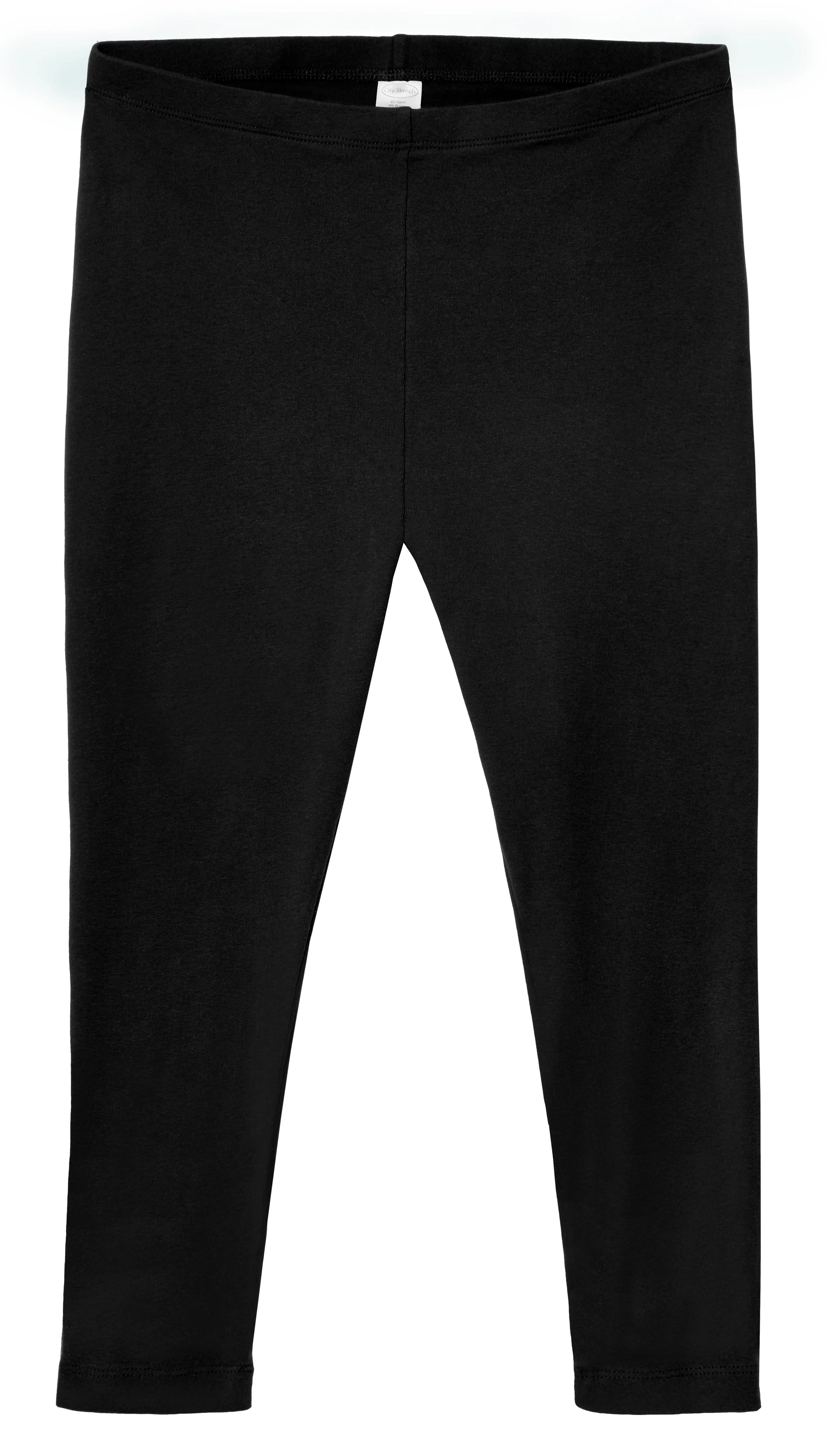 Women's 100% Cotton Soft Capri Leggings | Black - Drispect