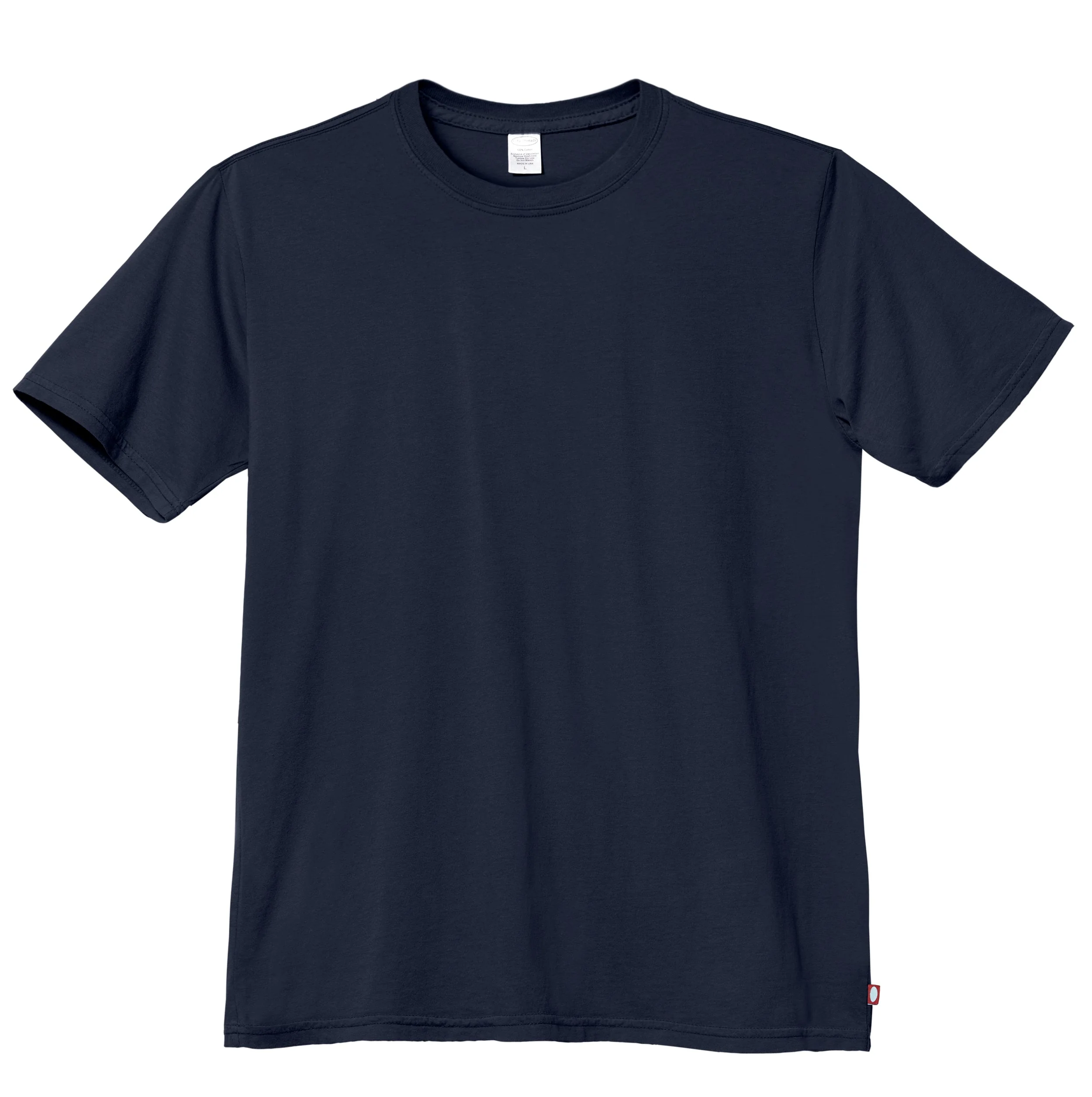 Men's Soft Organic Cotton Short Sleeve Crew Tee | Navy - Drispect