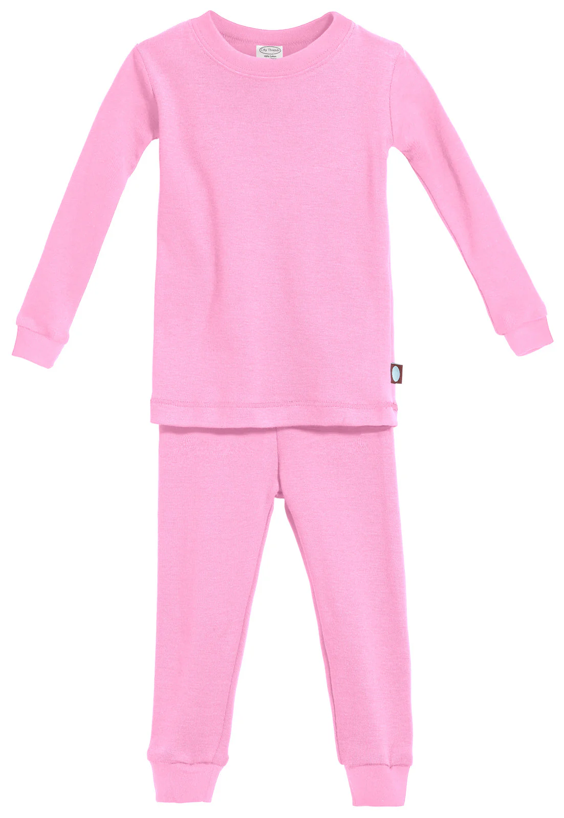 Kid's Organic Cotton Snug Fit Pajama Sets-Seconds| Damage - Medium Pink - Drispect
