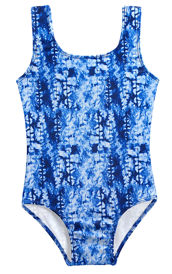 Girls UPF 50+ One Piece Swimsuit | Water Cascade - Drispect