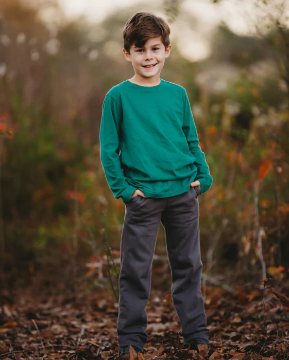 Boys Soft Cotton Jersey Long Sleeve Tee | Road - Drispect