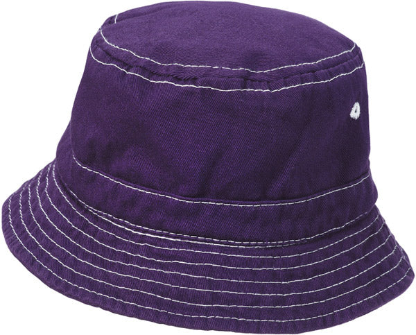 Boys and Girls 100% Cotton Twill UPF 50+ Wharf Hat | Purple (Dyed & Finished in USA*) - Drispect