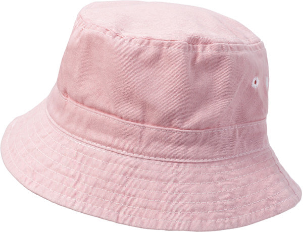 Boys and Girls 100% Cotton Twill UPF 50+ Wharf Hat | Pink (Dyed & Finished in USA*) - Drispect