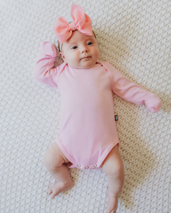 Super-Soft Organic Cotton Baby Rib Long Sleeve Snap Onesie| Deep Purple - Drispect