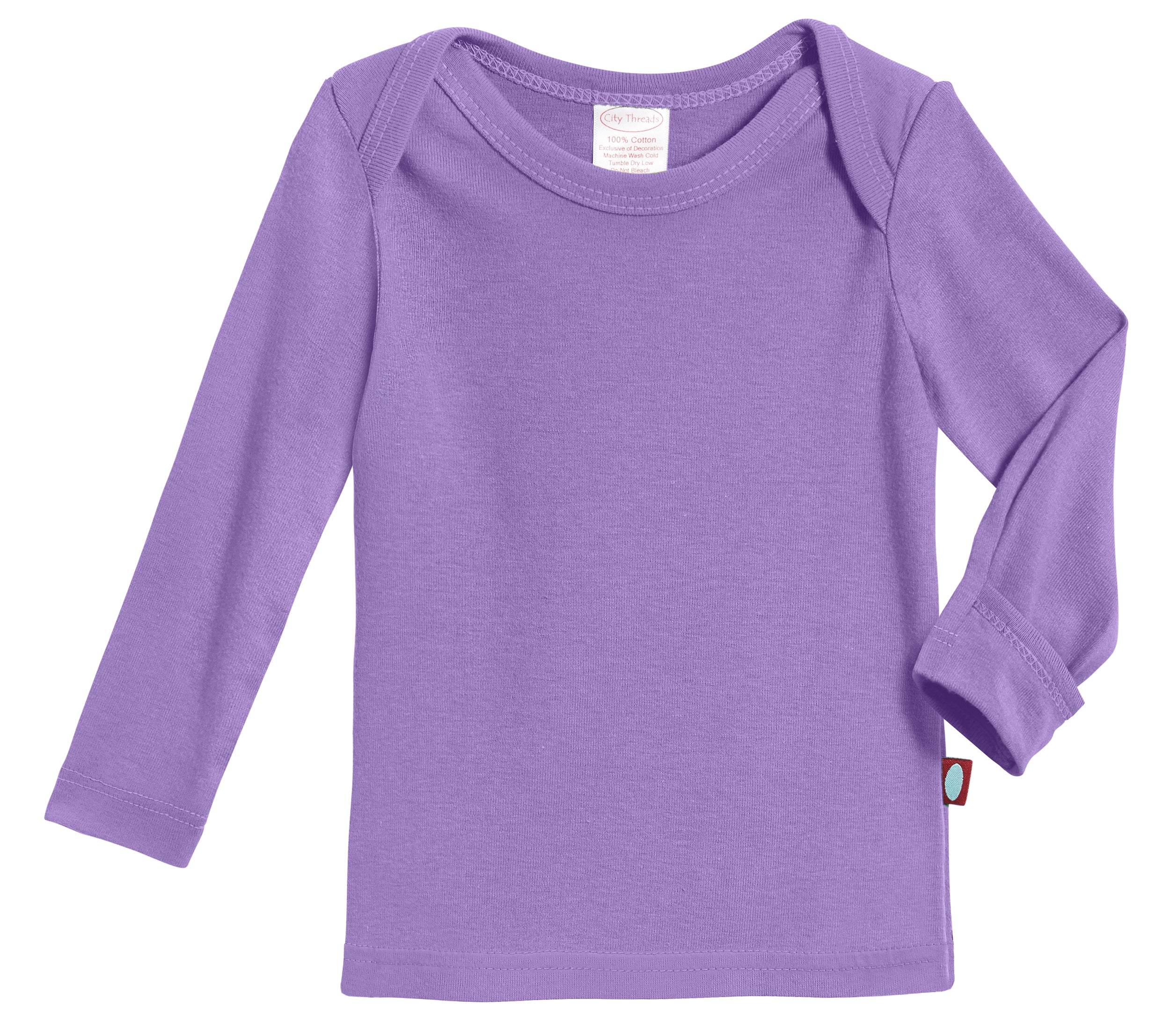 Super-Soft Organic Cotton Baby Rib Long Sleeve Lap Tee| Deep Purple - Drispect