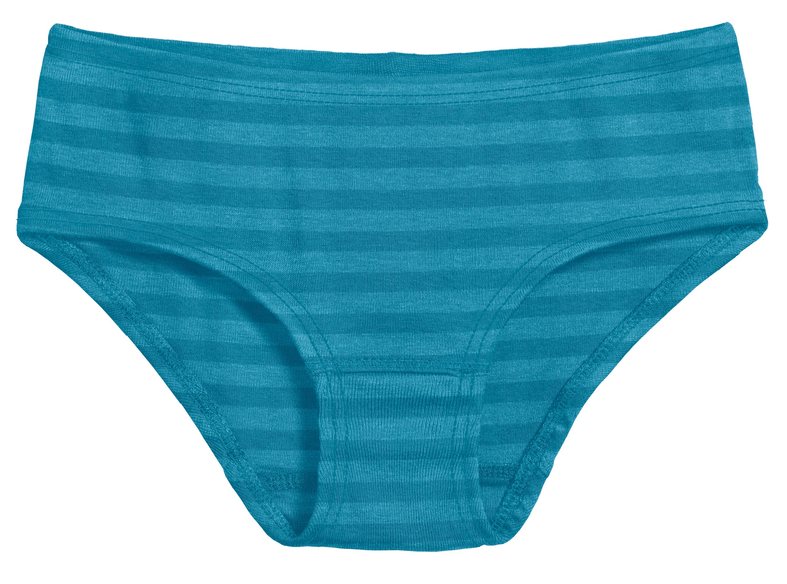 Girls Soft Stripe Brief | Teal - Drispect