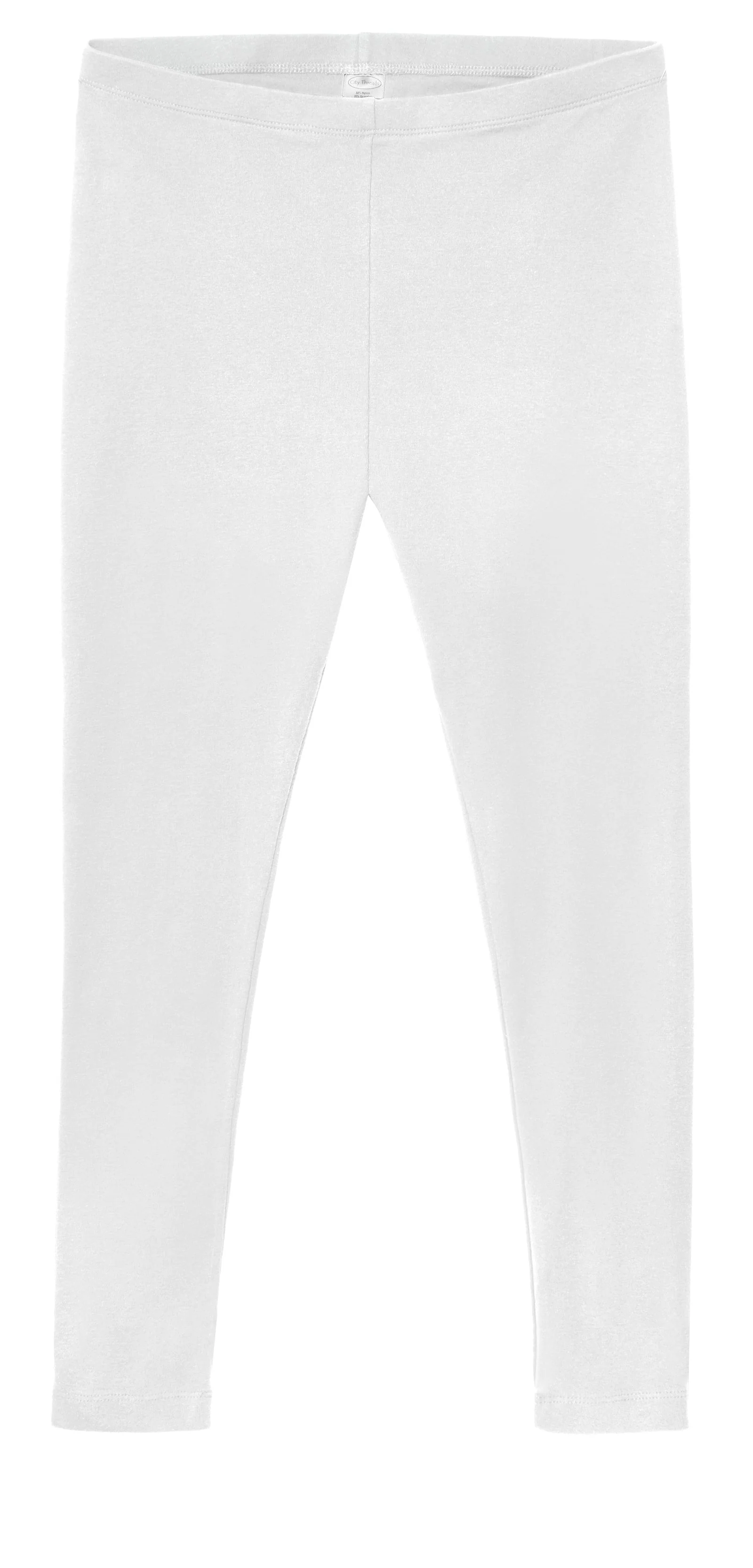 Women's Soft 100% Cotton Petite Leggings | White - Drispect