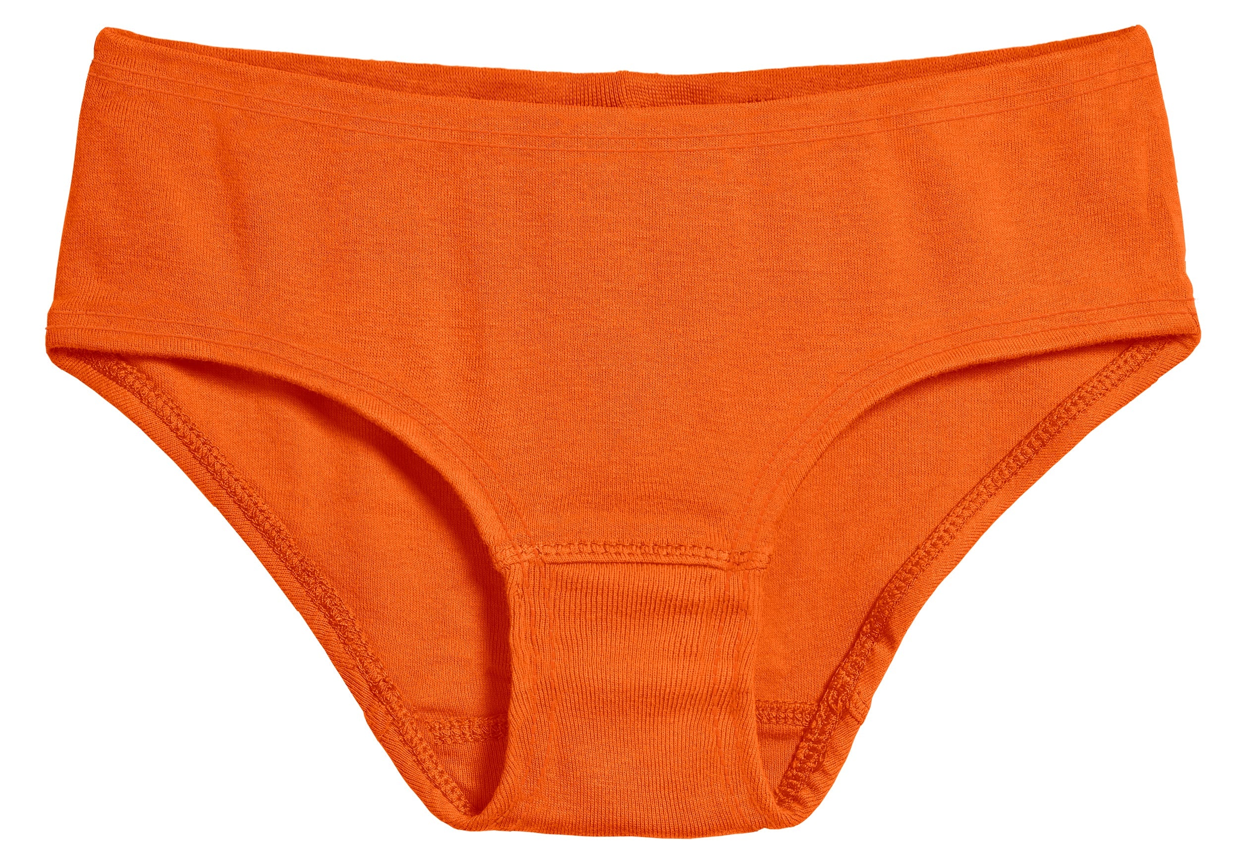 Girls Soft Cotton Brief  | Orange - Drispect