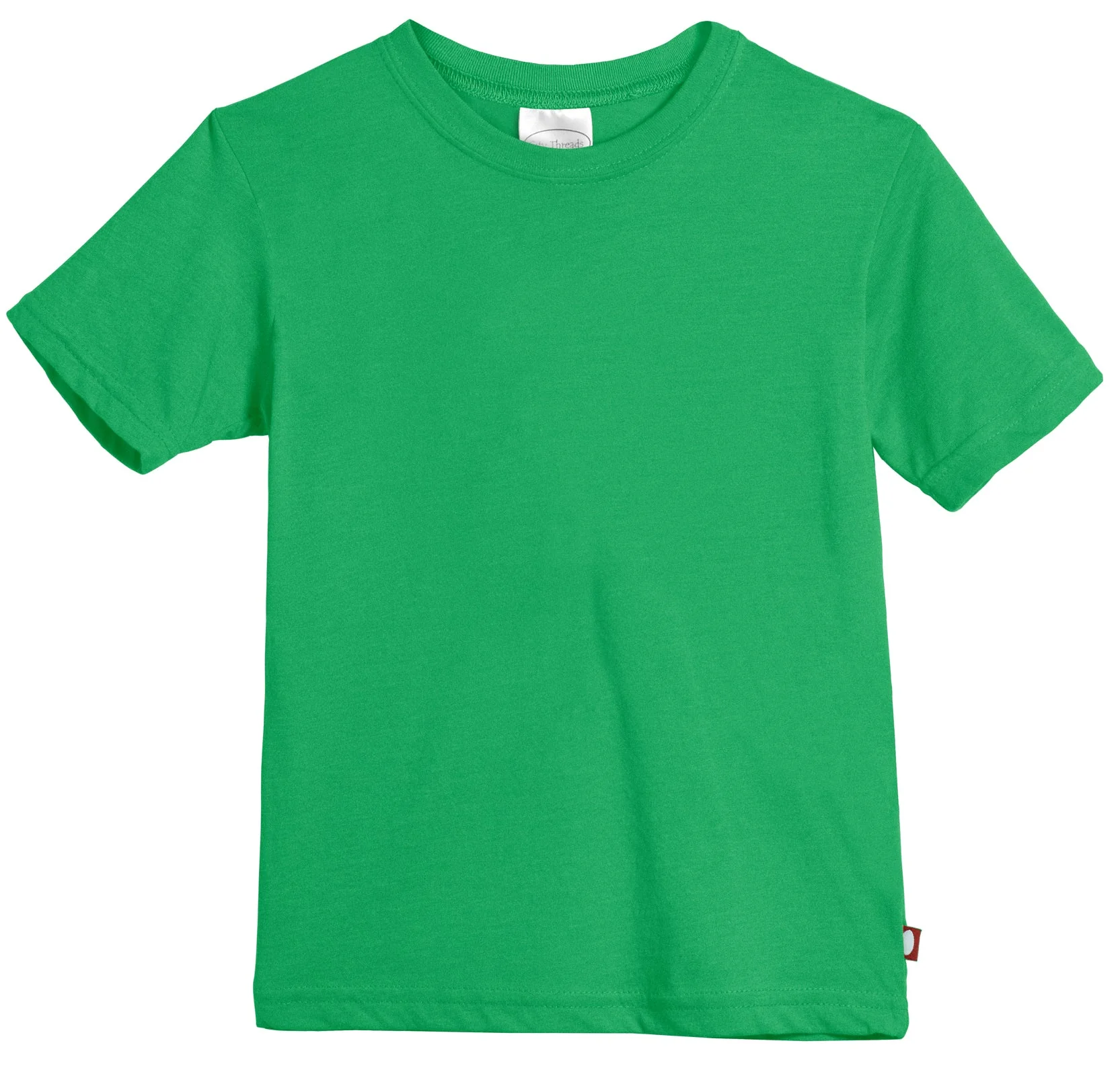 Boys Soft Organic Cotton Jersey Short Sleeve Crew Tee | Elf Green - Drispect