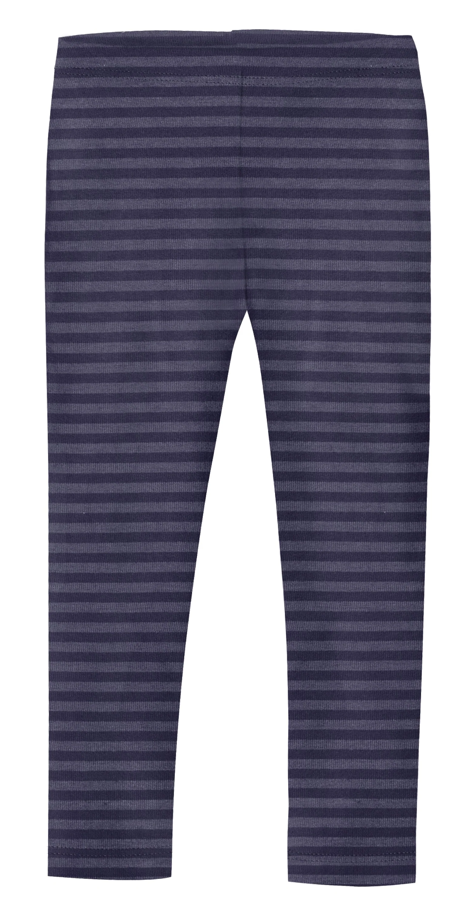 Girls Soft Stripe Leggings  | Navy - Drispect