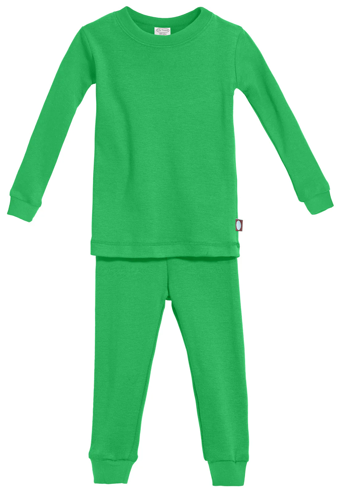 Kid's Organic Cotton Snug Fit Pajama Sets-Seconds| Damage - Elf Green - Drispect