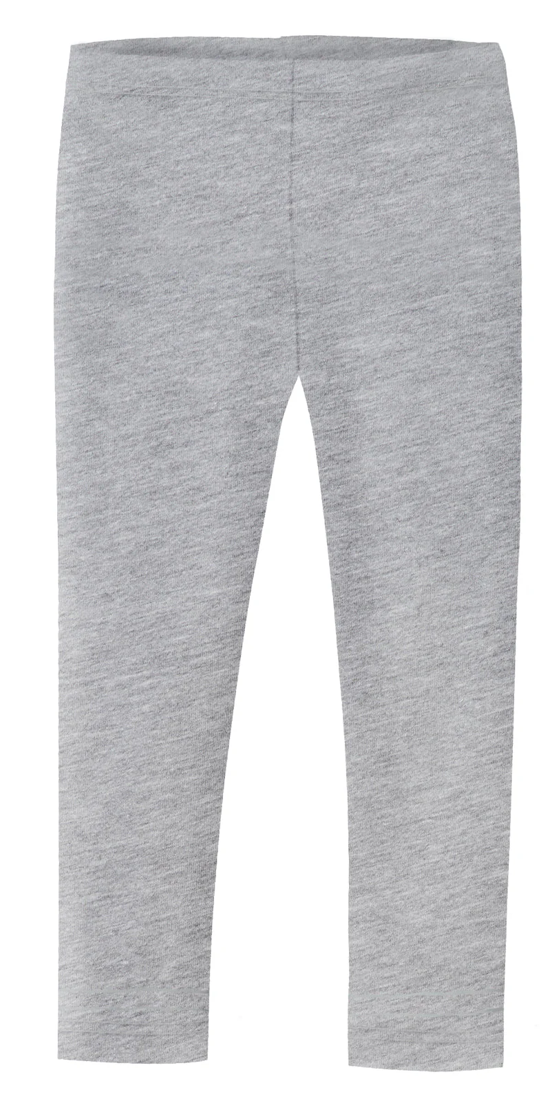 Girls Soft 100% Cotton Solid Colored Leggings | Heather Gray - Drispect