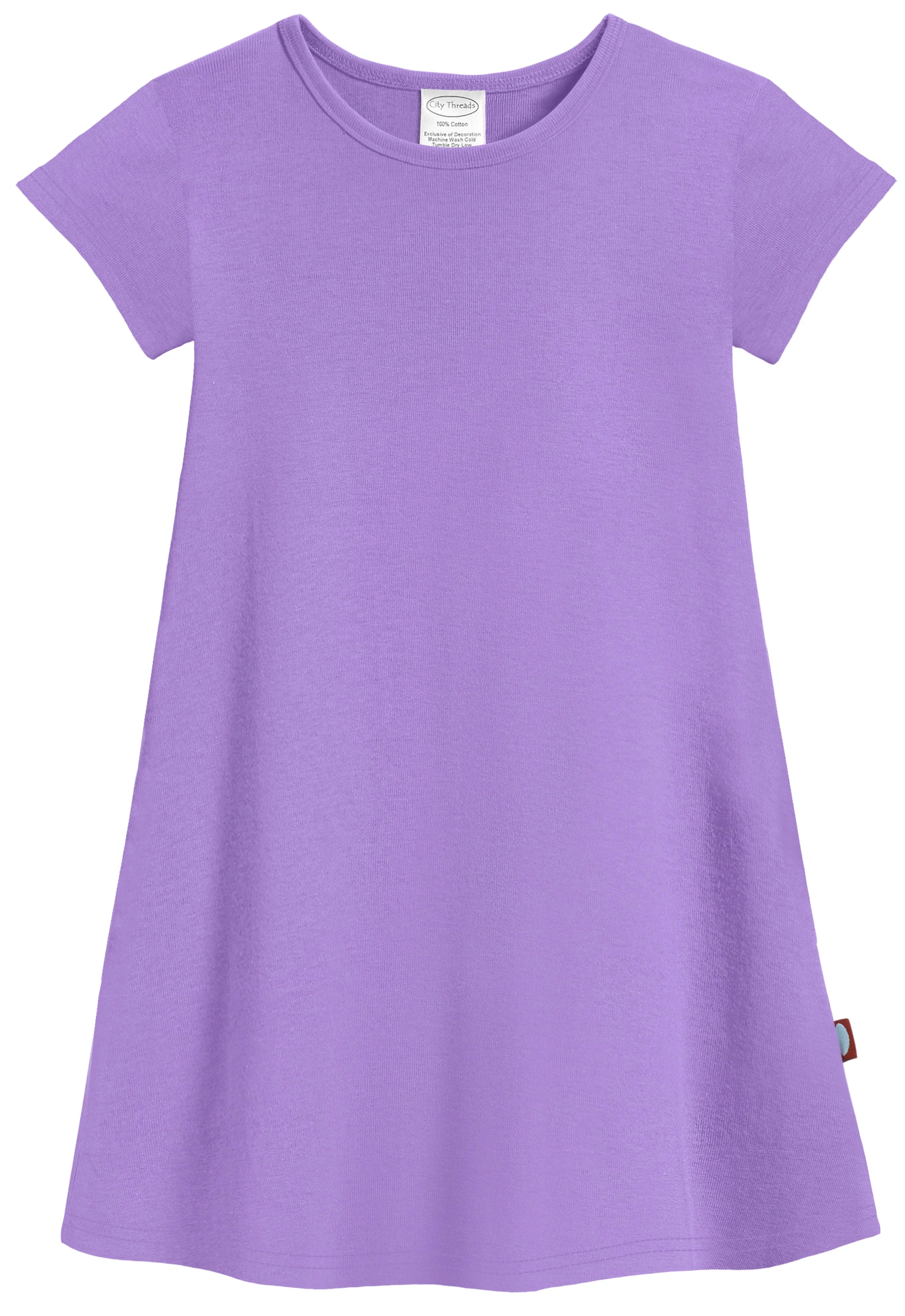 Super-Soft Organic Cotton Cap Sleeve Dress| Deep Purple - Drispect