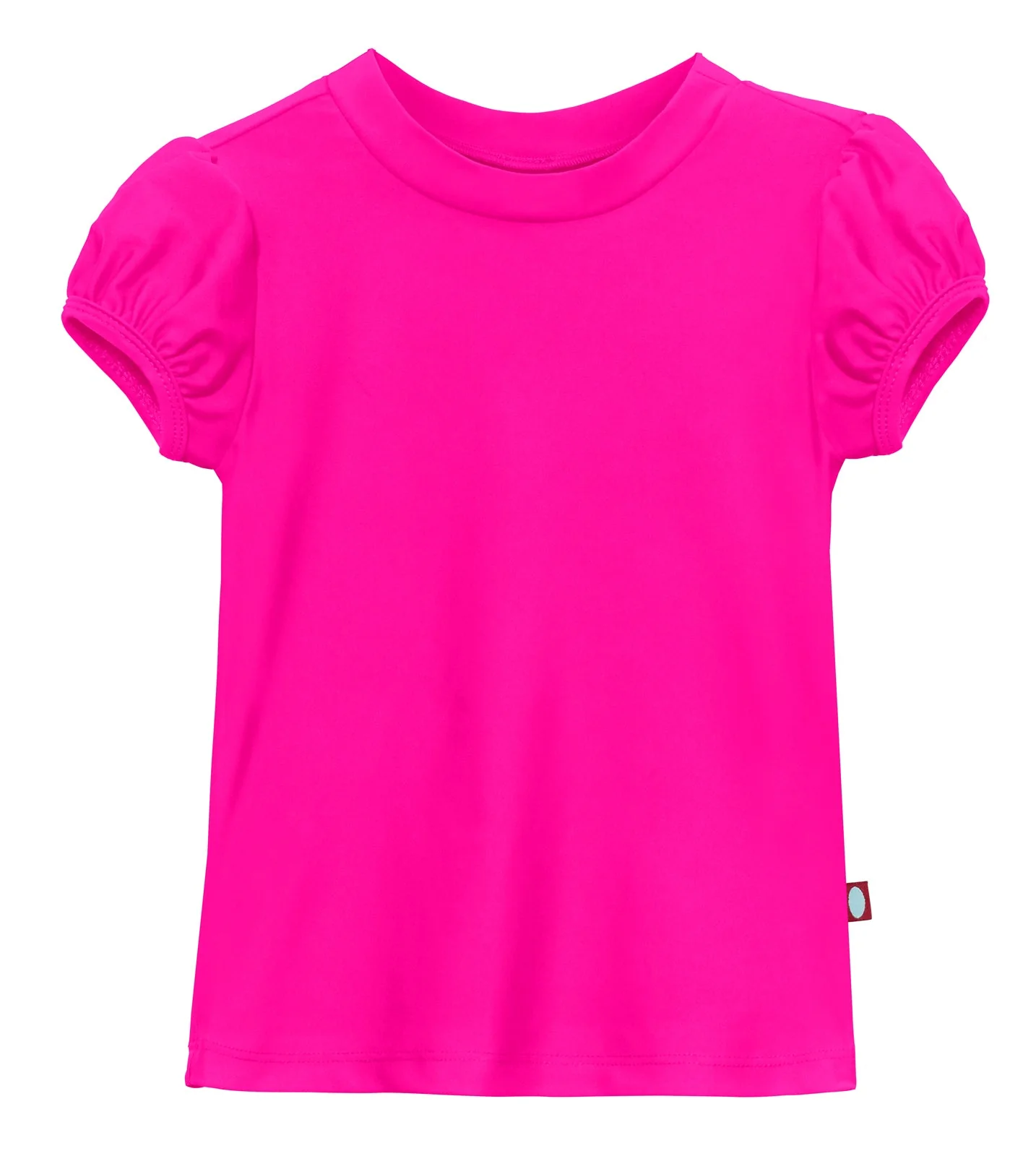 Girls UPF 50+ Puff Sleeve Rashguard | Hot Pink - Drispect