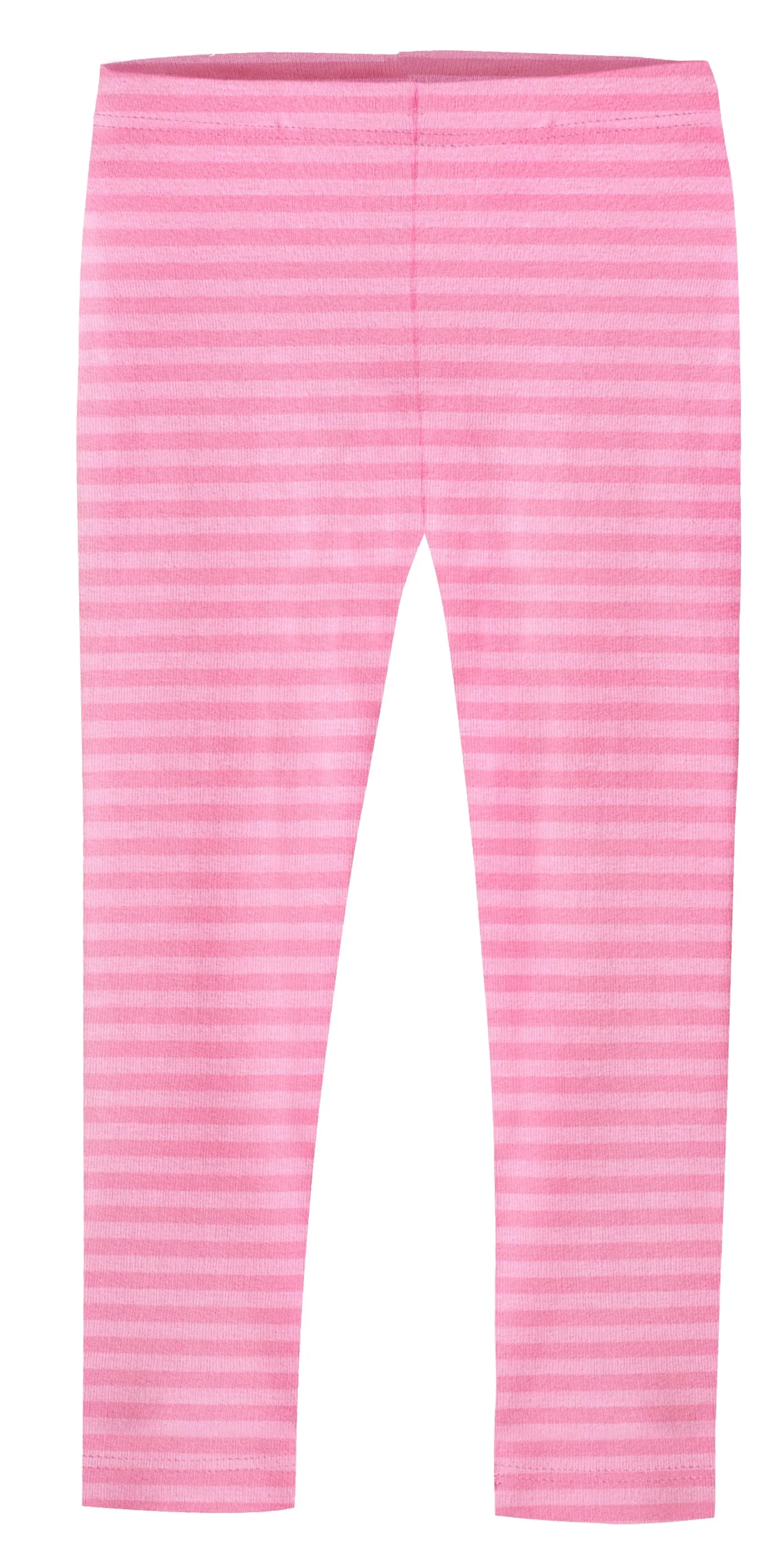 Girls Soft Stripe Leggings  | Medium Pink - Drispect